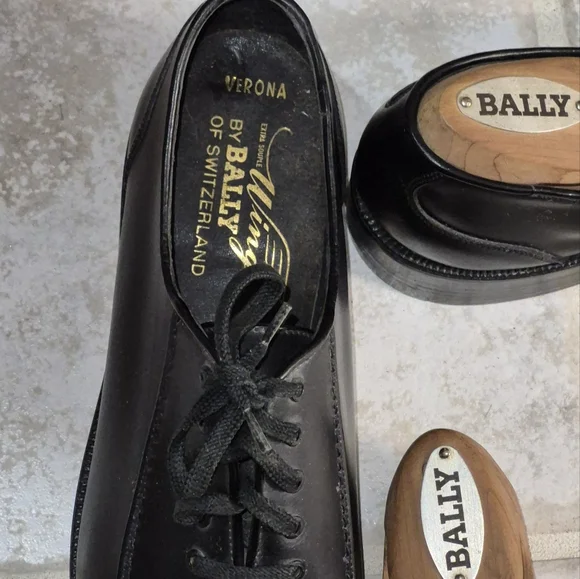 Bally Men's VERONA Black Leather Dress Shoes - Picture 8 of 11